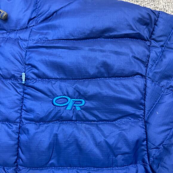 Outdoor Research Men's Transcendent Hooded Down Puffer Jacket Blue Size S - Picture 5 of 11